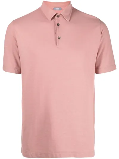 Zanone Basic Polo Shirt In Pink