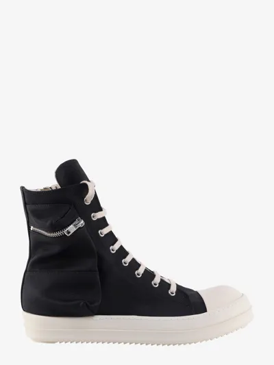 Drkshdw Black Canvas High Sneakers With Pocket