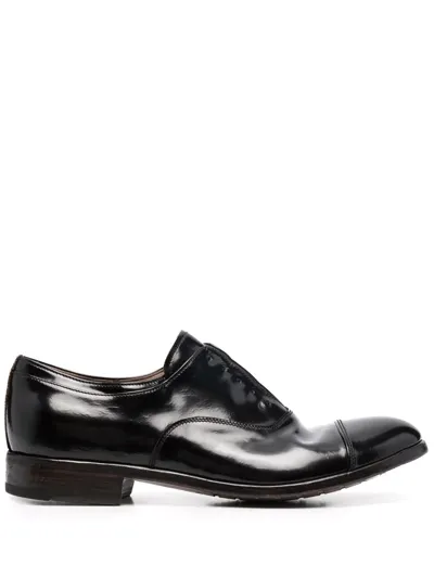 Premiata Laceless-design Derby Shoes In Black