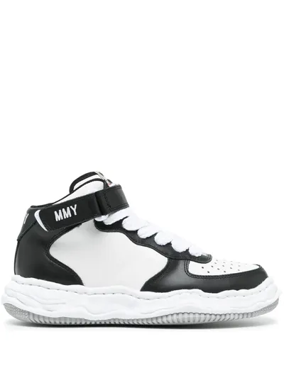 Miharayasuhiro Wayne High Top Sneakers In White/black