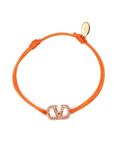 Valentino Garavani Vlogo Signature Bracelet In Orange