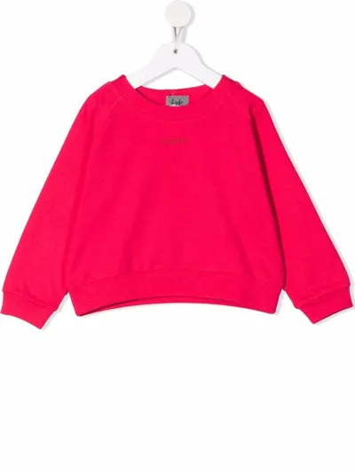 Il Gufo Kids' Embroidered Logo Sweatshirt In Pink