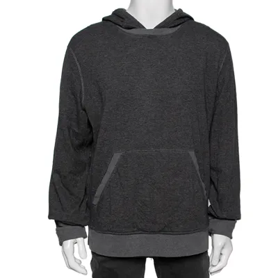 Pre-owned Boss By Hugo Boss Grey Wool Long Sleeve Hoodie Xxl