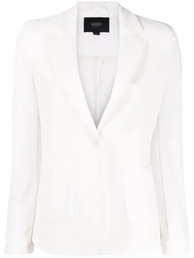 Seventy Textured Single-breasted Blazer In White