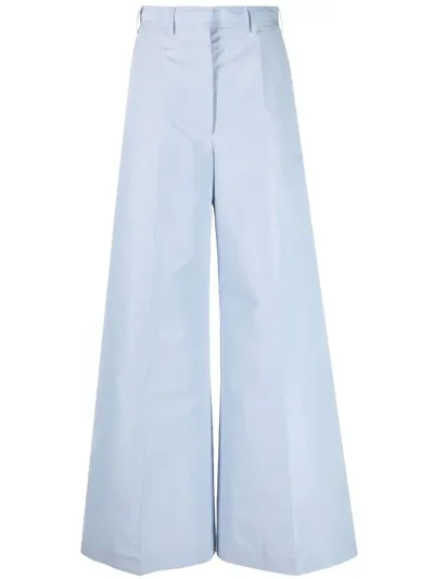 Stella Mccartney High-waisted Wide-leg Trousers In Blue