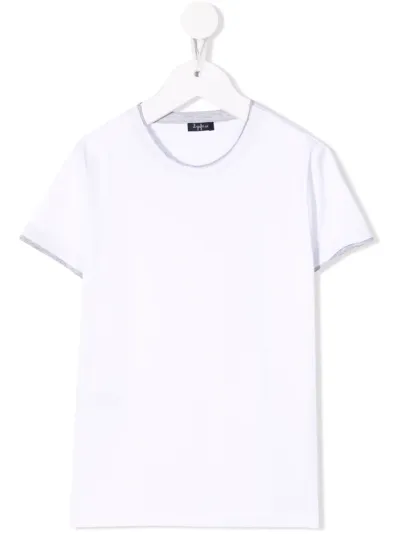 Il Gufo Kids' Contrasting-trim T-shirt In White