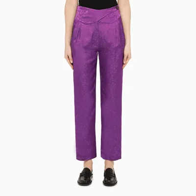 Blazé Milano Liara Whisteria Basque Viscose Pants In Purple