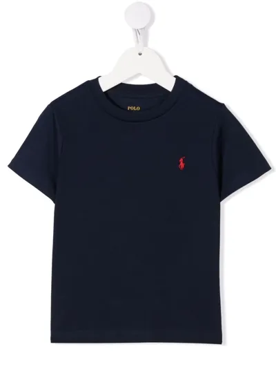 Ralph Lauren Teen Embroidered Logo T-shirt In Blue