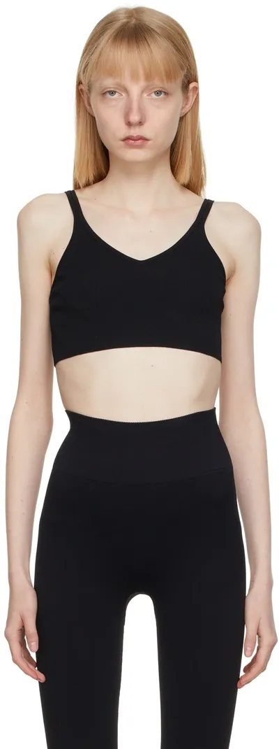 Vaara Black Technical Knit Crop Bra