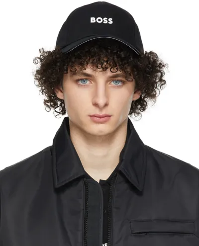 Hugo Boss Boss Raised Logo Baseball Cap Black