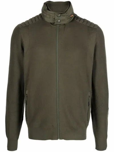 Polo Ralph Lauren Contrast-hood Zipped Hoodie In Green