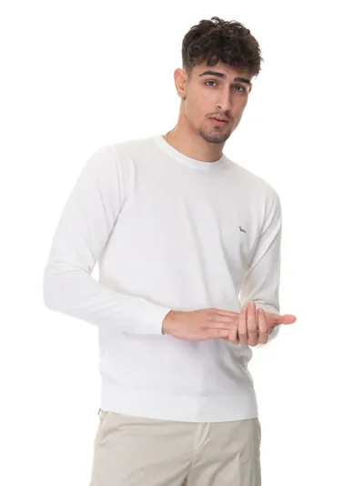 Harmont & Blaine Round-necked Pullover White  Man