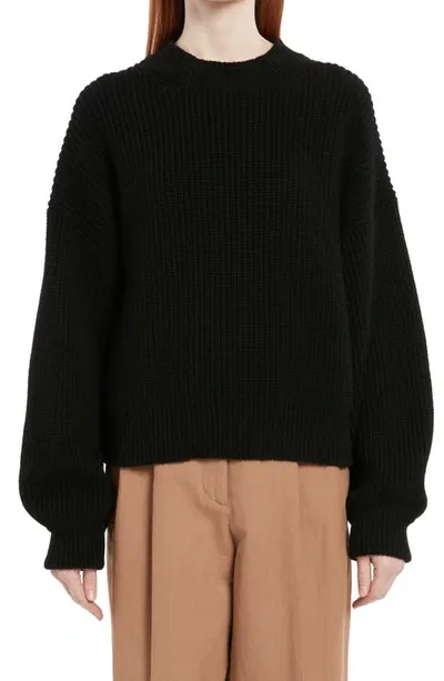 The Row Ophelia Wool-cashmere Sweater In Black