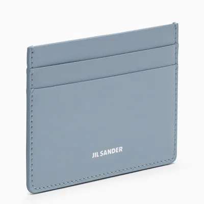 Jil Sander Light Blue Leather Credit Card Holder