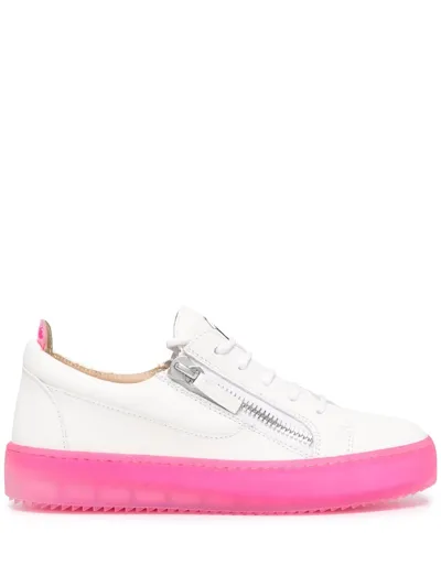 Giuseppe Zanotti Low-top Sneakers May Lond Calfskin In Pink