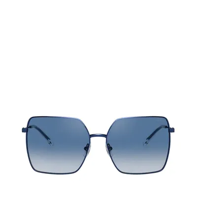 Ralph Ra4132 Shiny Electric Blue Female Sunglasses In Gradient Blue