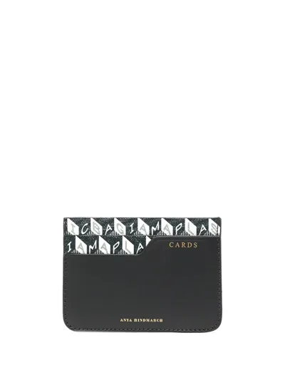 Anya Hindmarch I Am A Plastic Bag Cardholder In Schwarz