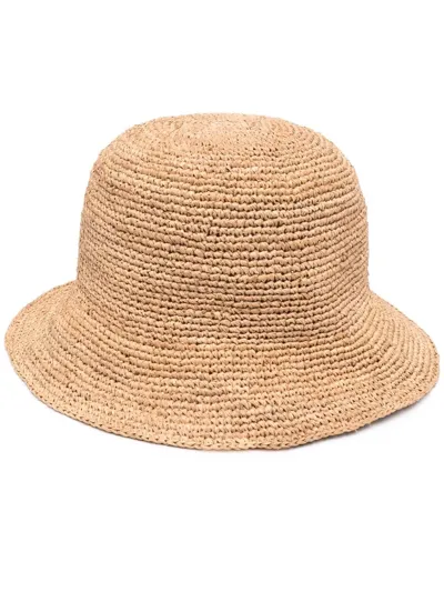 Ibeliv Andao Raffia Tea Hat In Nude