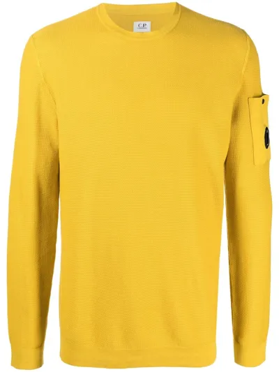 C.p. Company Cp Company Men's Yellow Cotton Sweater In Red