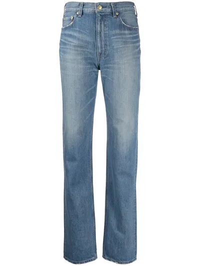 Tu Es Mon Tresor The Labradorite High-rise Slim-leg Jeans In Blue