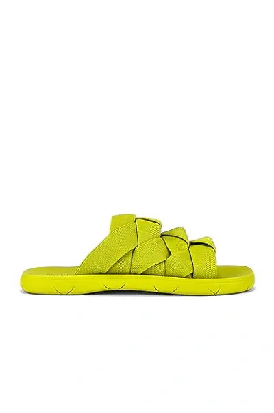 Bottega Veneta Intrecciato Fabric Leather Sandals In Kiwi