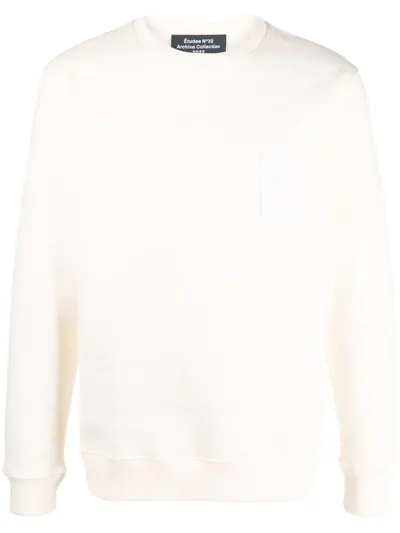 Etudes Studio Organic Cotton Logo-patch Sweatshirt In Nude