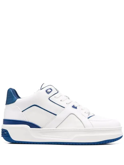 Just Don Jd3 Basketball Panelled Leather Low-top Trainers In Blue