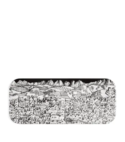 Fornasetti Gerusalemme Rectangular Tray In White