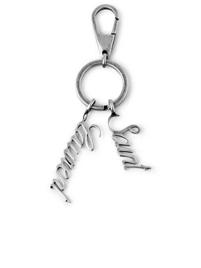 Saint Laurent Silver Logo Keychain