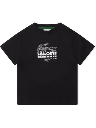 Lacoste Teen Boys Black Logo T-shirt