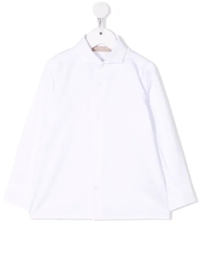 La Stupenderia Kids' Classic Button-up Shirt In White