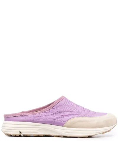 Diemme Maggiore Slip-on Suede-trimmed Nylon Sneakers In Purple