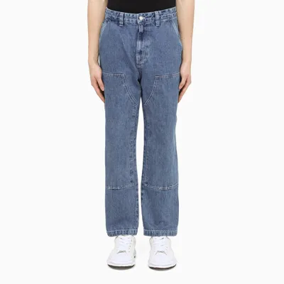 Stussy Blue Straight-leg Jeans In Denim