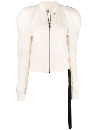 Rick Owens Drkshdw Puff-sleeve Bomber Jacket In Neutrals