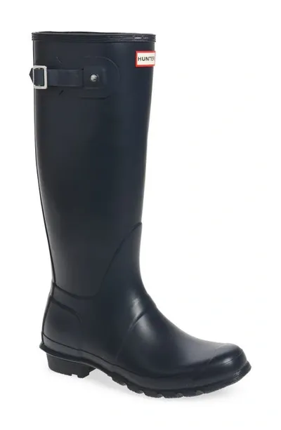 Hunter Original Tall Waterproof Rain Boot In Blue