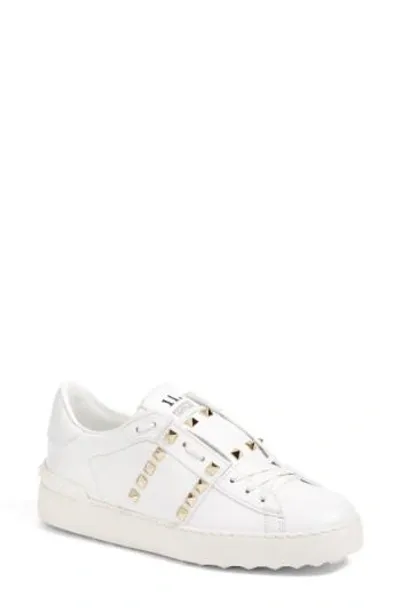 Valentino Garavani White Rockstud Untitled Open Sneakers In White 1