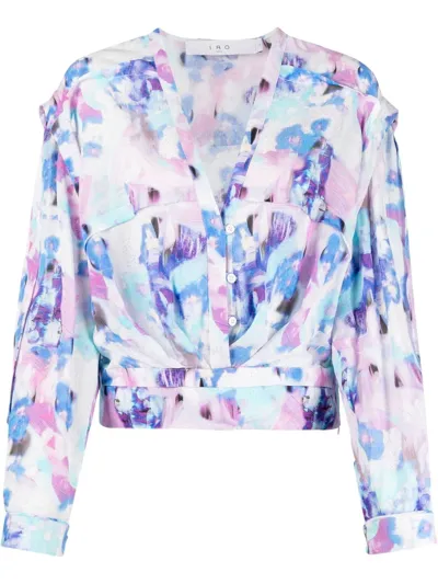 Iro Otaki Floral-print Blouse In Purple