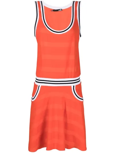 Love Moschino Sleeveless Scoop-neck Dress In Red