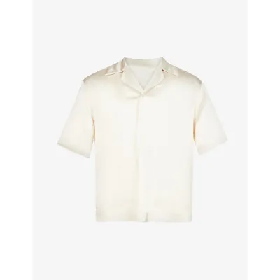 Bianca Saunders Kurt Angle Short-sleeved Satin Shirt In Neutrals