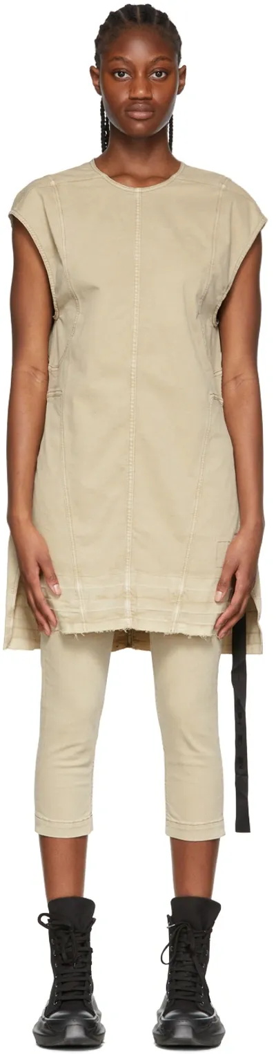 Rick Owens Drkshdw Kuntrol Tunic Dress - Natural In 31 Mineral