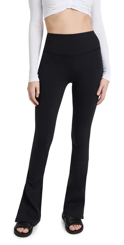 Splits59 Raquel Flared High-rise Stretch-woven Leggings In Black