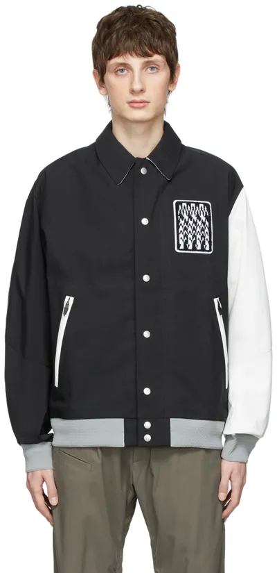 Acronym Colour-block Panel Detail Jacket In Black & Multi