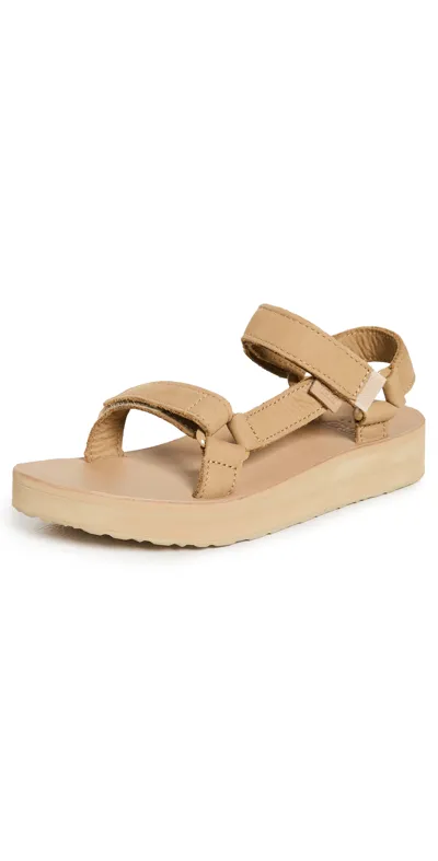 Teva Universal Leather Sandals In Desert Sand