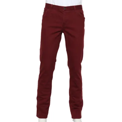 Pre-owned Gucci Burgundy Denim Skinny Jeans Xl