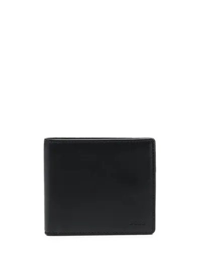 Hugo Boss Folded Leather Wallet In Schwarz