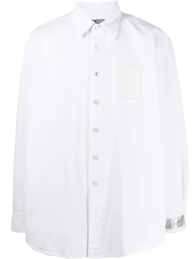 Raf Simons Denim Long-sleeve Over-shirt In White