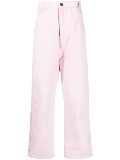 Ami Alexandre Mattiussi Five-pocket Straight-leg Trousers In Pink