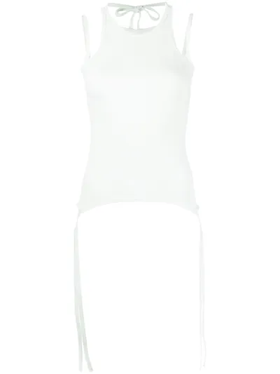 Dion Lee Round Neck Tank Top In White