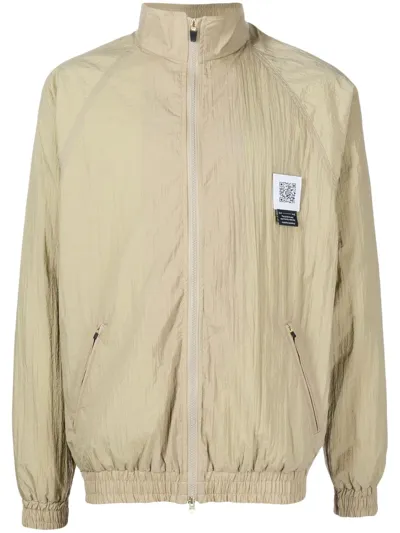 Fumito Ganryu Logo Patch Windbreaker Jacket In Brown