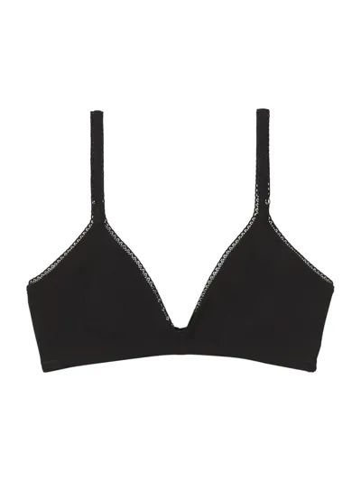 Eberjey Stretch-cotton Bralette In Black